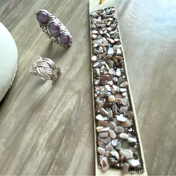 Beautiful stone boho magnetic bracelet w Gypsy zen hippy vibe - Picture 8 of 9